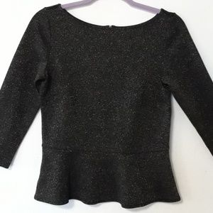 Metallic Puplum Top